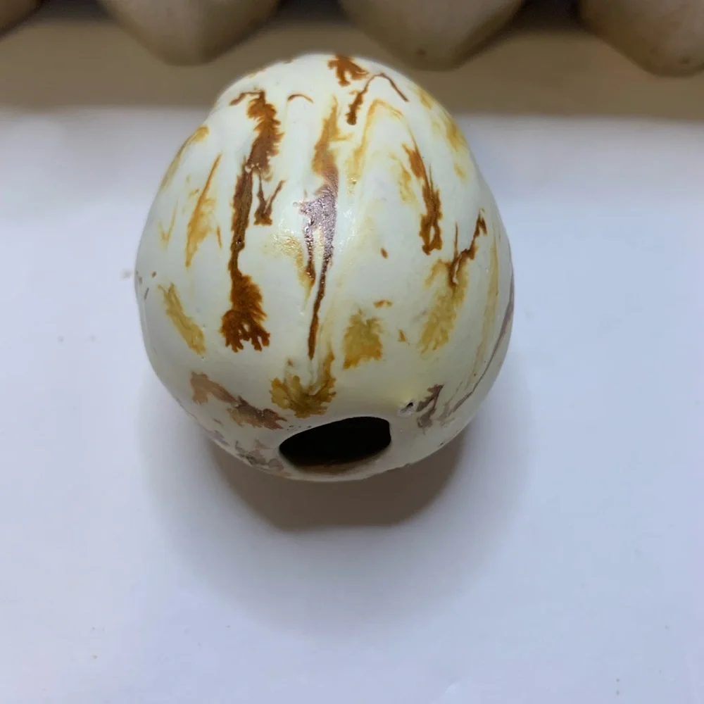 Vintage 1977 Ceramic Easter‎ Eggs Set of 12 Hand Painted Textured Marbled Decor